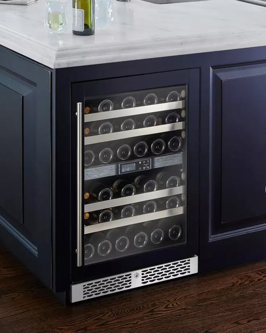 Grand Cru 46 Bottle Panel Ready Dual Zone Wine Fridge.